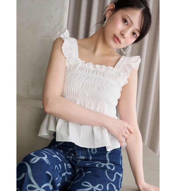 MERCURYDUO「リボンプリントデニムパンツ」|その他|