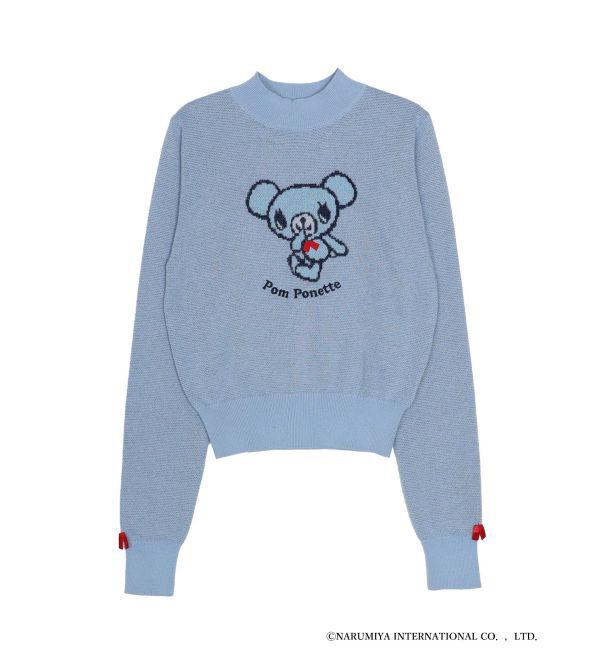MERCURYDUO「【ポンポネットジュニアコラボ】 ミントくんジャカードニット」|ニット・セーター|