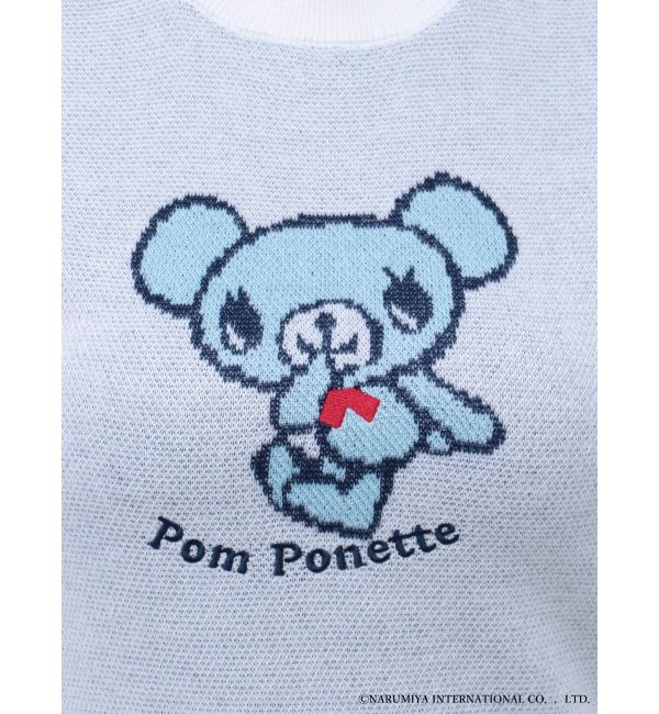 MERCURYDUO「【ポンポネットジュニアコラボ】 ミントくんジャカードニット」|ニット・セーター|