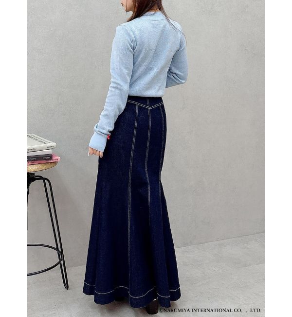 MERCURYDUO「【ポンポネットジュニアコラボ】 ミントくんジャカードニット」|ニット・セーター|