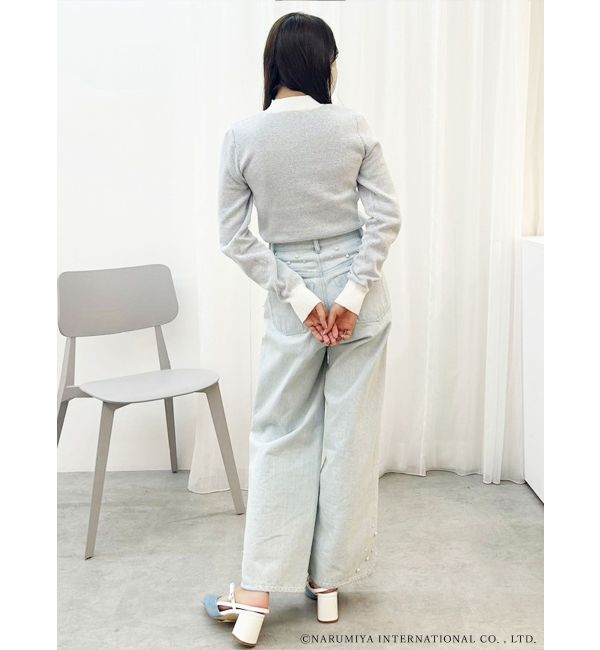 MERCURYDUO「【ポンポネットジュニアコラボ】 ミントくんジャカードニット」|ニット・セーター|