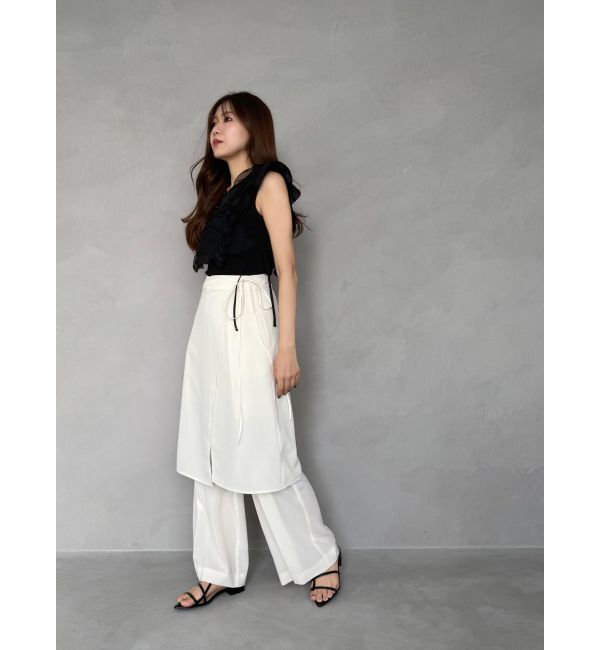 MERCURYDUO「【OUNNOUN】ラップスカートレイヤードパンツ」|その他|