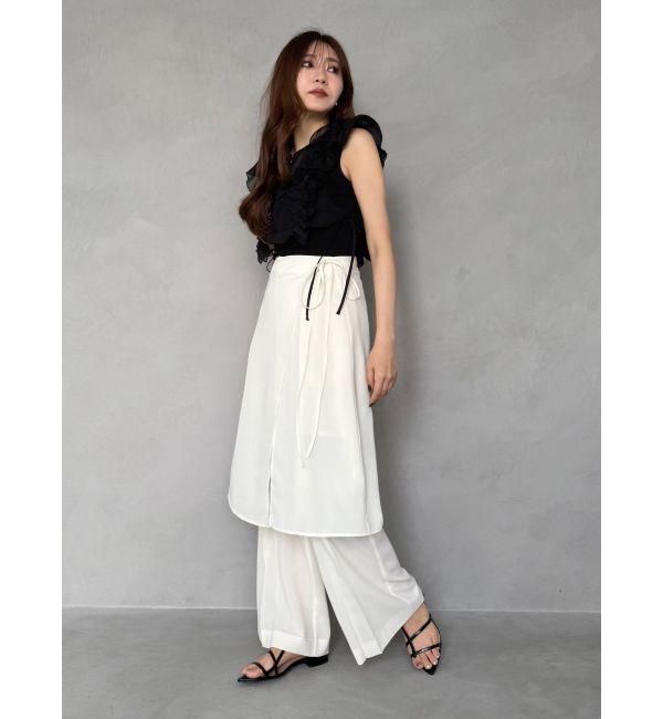 MERCURYDUO「【OUNNOUN】ラップスカートレイヤードパンツ」|その他|