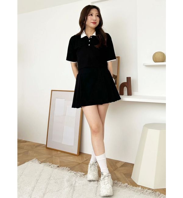 MERCURYDUO「プリーツミニスカパン」|スカート|