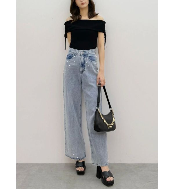 MERCURYDUO「オフショルドロストニット」|ニット・セーター|