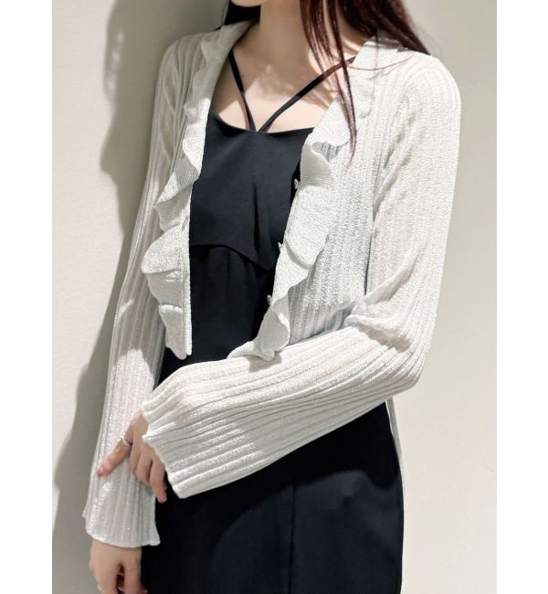 MERCURYDUO「ドロストボレロ」|カーディガン|シルバー