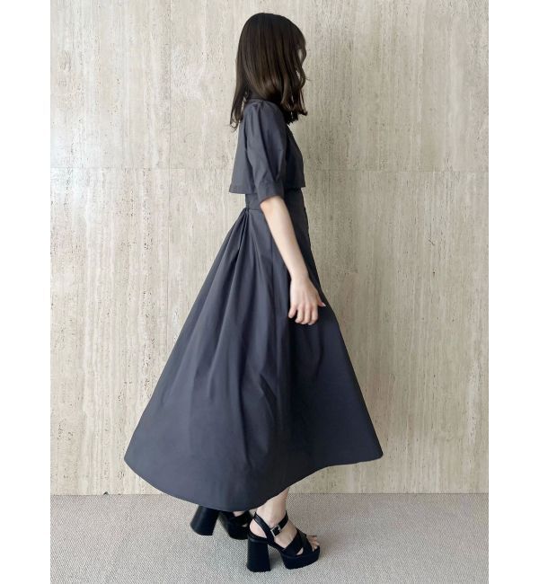 MERCURYDUO「レイヤード風シャツワンピース」|ワンピース|