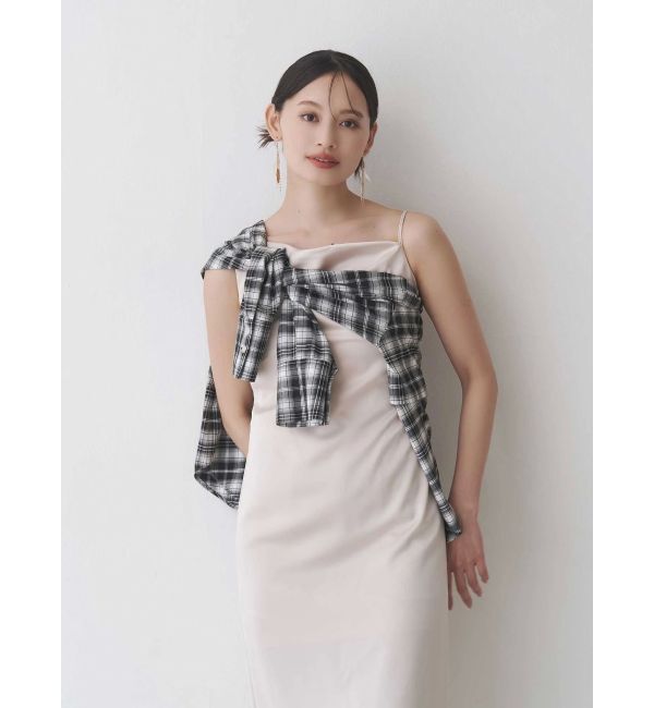 MERCURYDUO「サテンキャミナローワンピース」|ワンピース|