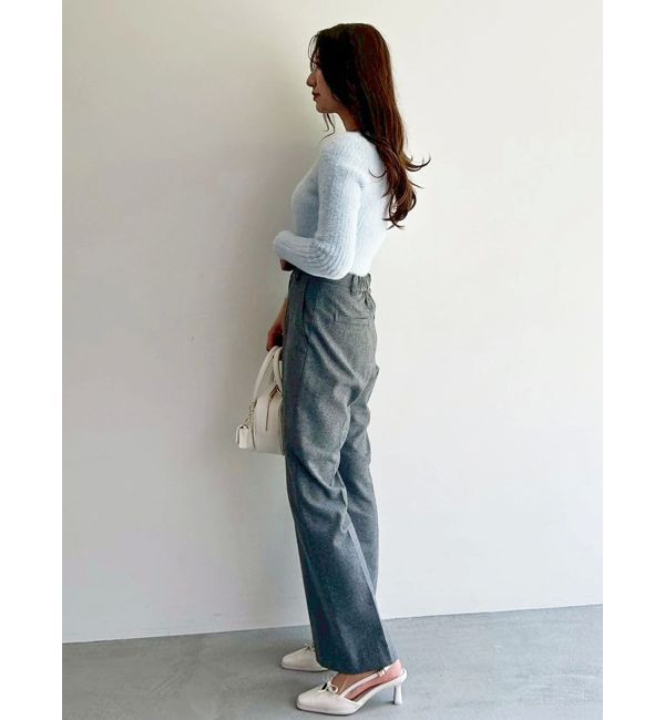 MERCURYDUO「ウールライクセンタープレスワイドパンツ」|その他|