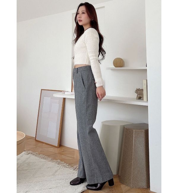 MERCURYDUO「ウールライクセンタープレスワイドパンツ」|その他|