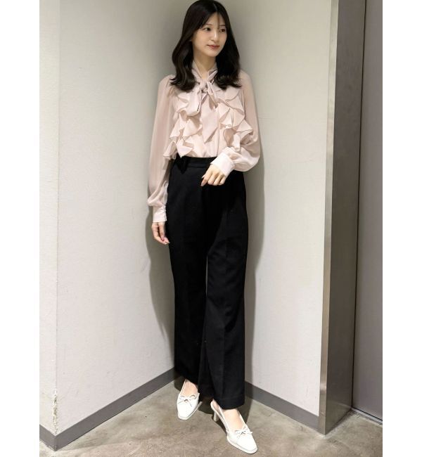 MERCURYDUO「ウールライクセンタープレスワイドパンツ」|その他|