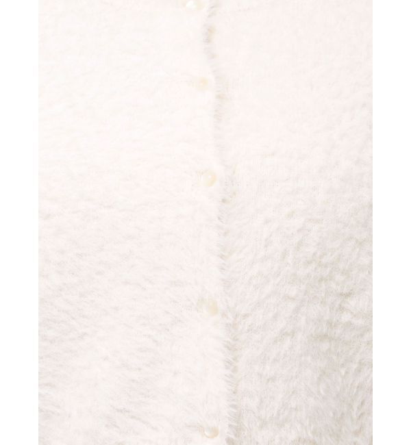 MERCURYDUO「ミニシャギークルーネックカーディガン」|カーディガン|