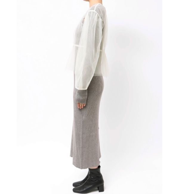 MERCURYDUO「【OUNNOUN】チュールブラウスレイヤードワンピ」|ワンピース|