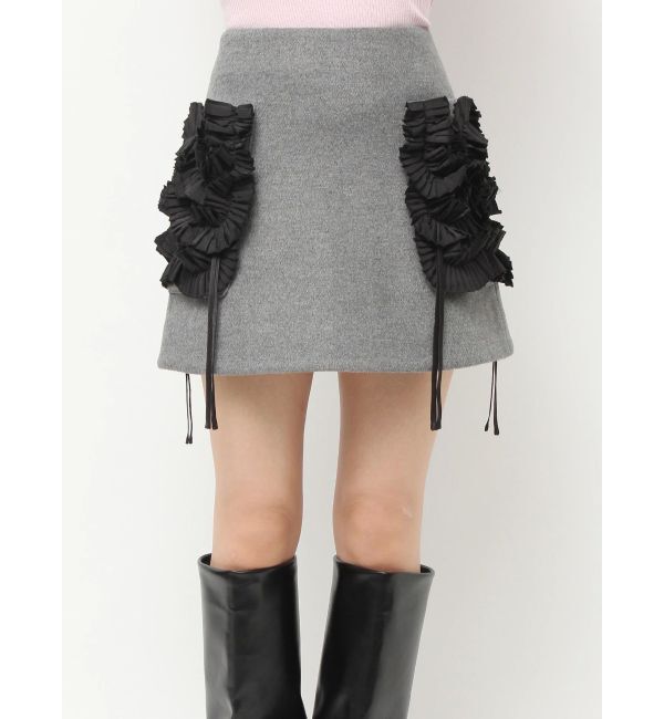 MERCURYDUO「【OUNNOUN】フリルデザインミニスカート」|スカート|