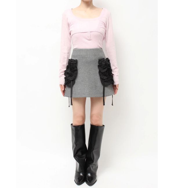 MERCURYDUO「【OUNNOUN】フリルデザインミニスカート」|スカート|