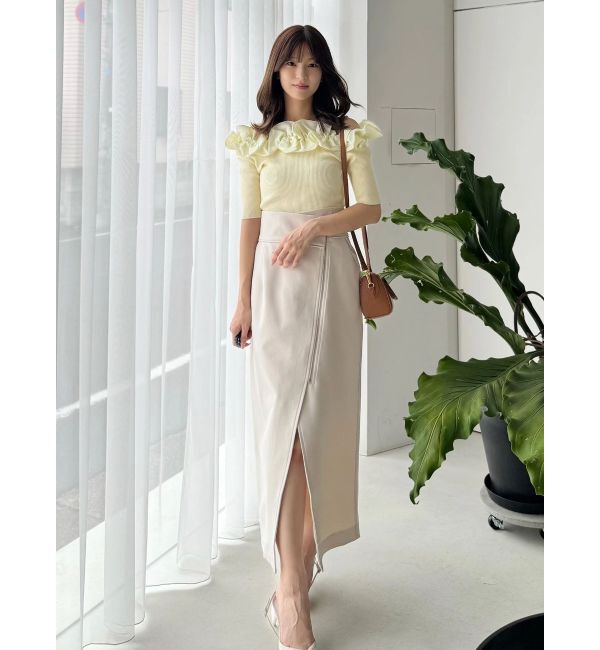 MERCURYDUO「アシメZIPナロースカート」|スカート|