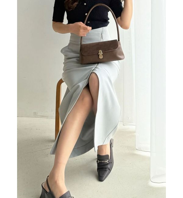 MERCURYDUO「アシメZIPナロースカート」|スカート|