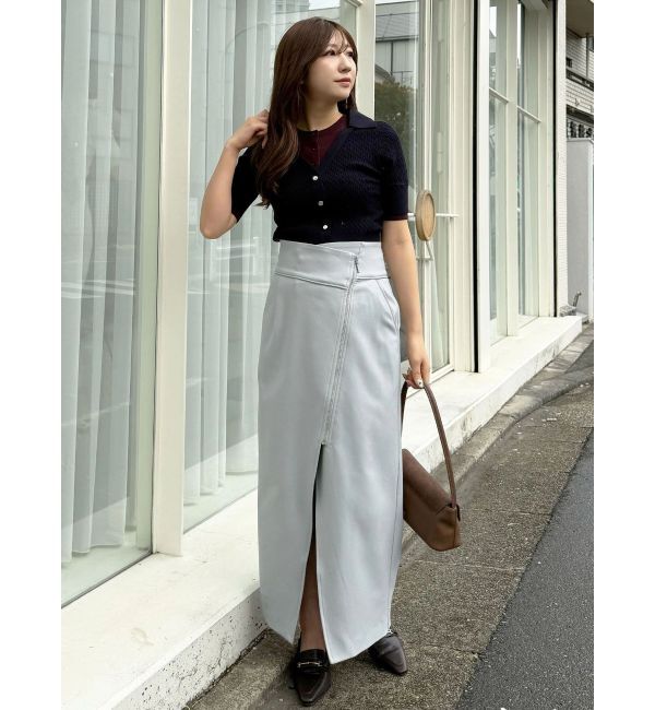MERCURYDUO「アシメZIPナロースカート」|スカート|