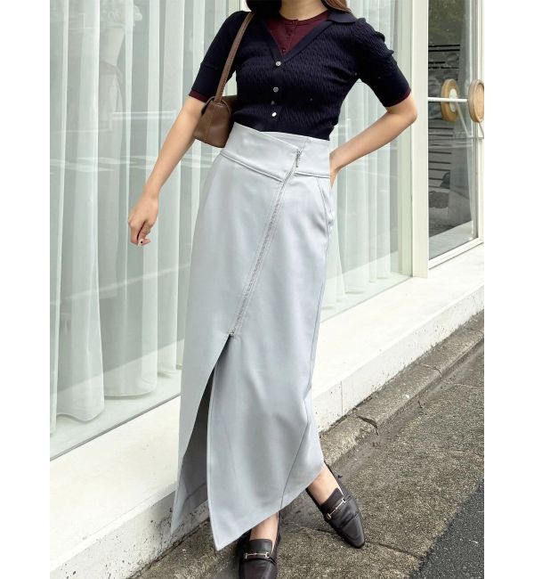 MERCURYDUO「アシメZIPナロースカート」|スカート|
