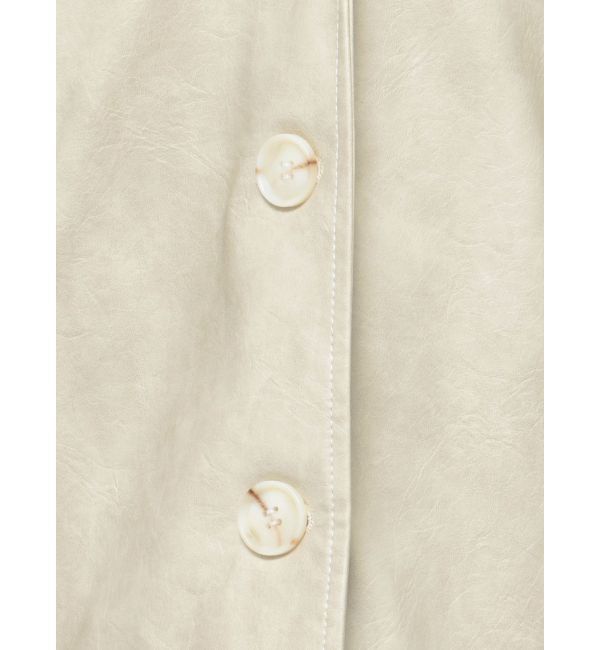 MURUA「フェイクレザーミドルジャケット」|ブルゾン・スタジャン|