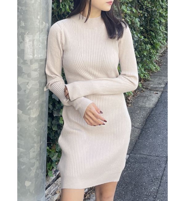 MURUA「ボトルネックニットミニワンピース」|ワンピース|アイボリー