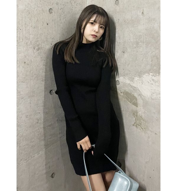 MURUA「ボトルネックニットミニワンピース」|ワンピース|