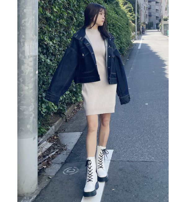 MURUA「ボトルネックニットミニワンピース」|ワンピース|