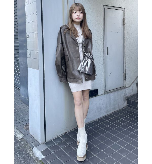 MURUA「ボトルネックニットミニワンピース」|ワンピース|