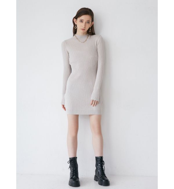 MURUA「ボトルネックニットミニワンピース」|ワンピース|