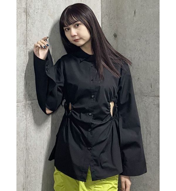 MURUA「サイドホールギャザーシャツ【WEB限定】【ブラウス】」|シャツ・ブラウス|