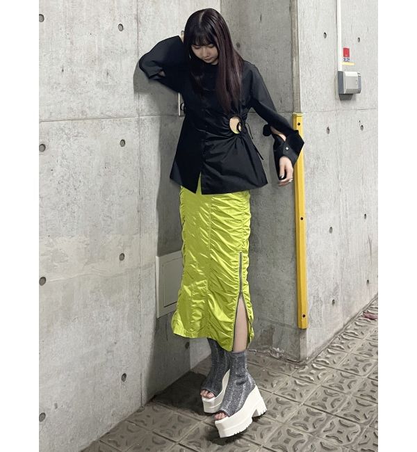 MURUA「サイドホールギャザーシャツ【WEB限定】【ブラウス】」|シャツ・ブラウス|