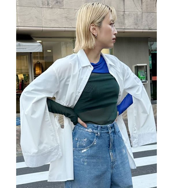 MURUA「サイドホールギャザーシャツ【WEB限定】【ブラウス】」|シャツ・ブラウス|