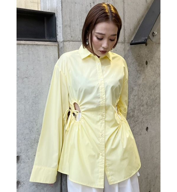 MURUA「サイドホールギャザーシャツ【WEB限定】【ブラウス】」|シャツ・ブラウス|