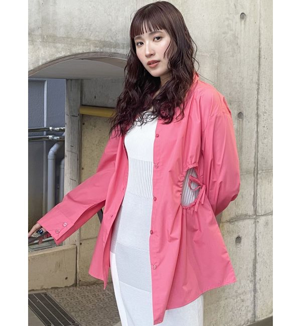 MURUA「サイドホールギャザーシャツ【WEB限定】【ブラウス】」|シャツ・ブラウス|