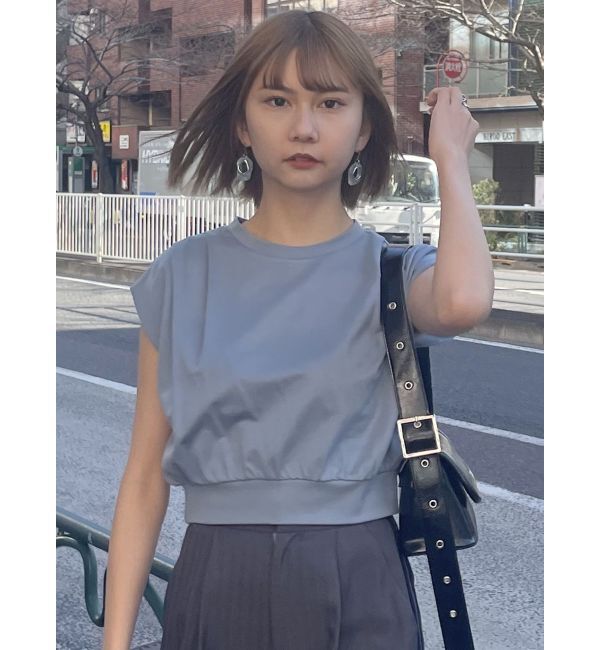 MURUA「タックワイドショルダートップス」|Tシャツ・カットソー|