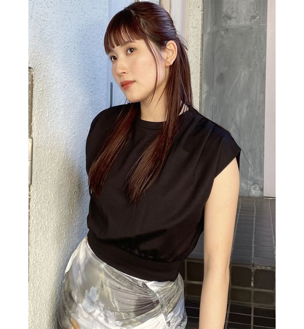 MURUA「タックワイドショルダートップス」|Tシャツ・カットソー|