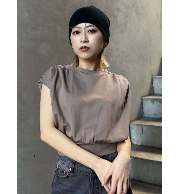 MURUA「タックワイドショルダートップス」|Tシャツ・カットソー|