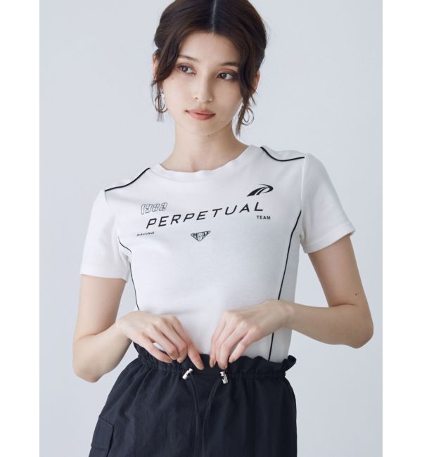 MURUA「レーシングミニTシャツ」|Tシャツ・カットソー|ホワイト