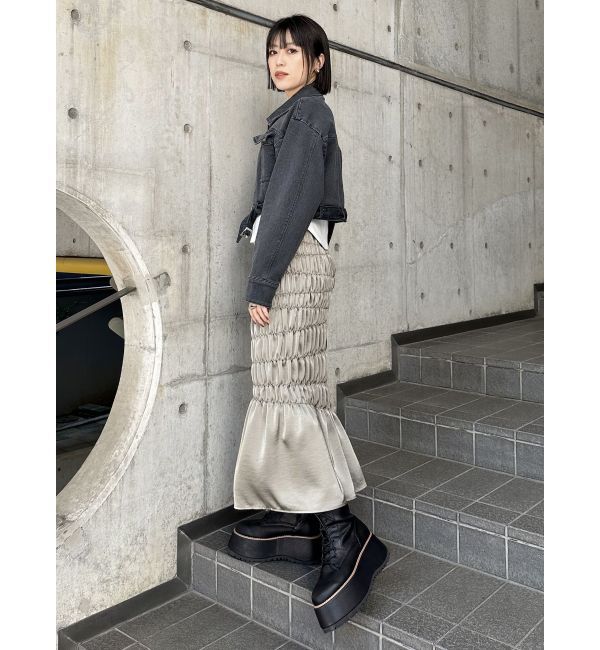 MURUA「シャーリングスカート」|スカート|