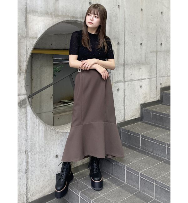 MURUA「スパンコールハーフスリーブニット」|ニット・セーター|