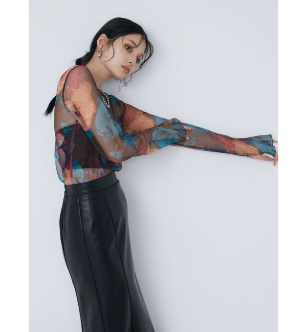 MURUA「ペイントチュールトップス【WEB限定】」|Tシャツ・カットソー|