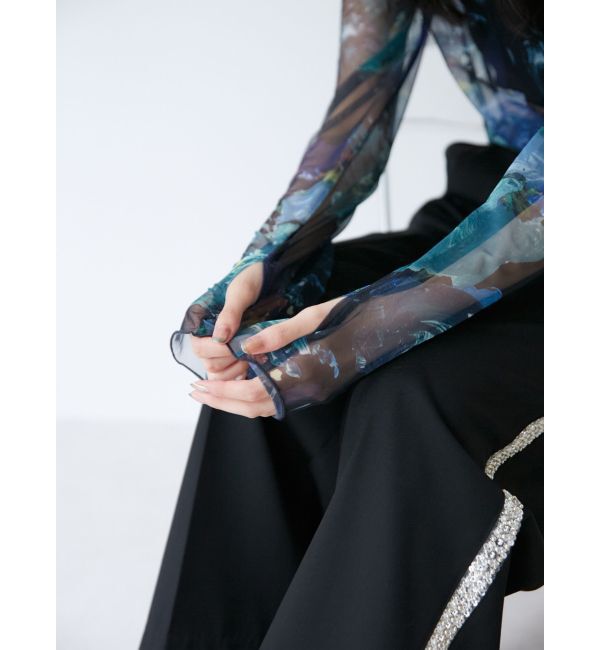 MURUA「ペイントチュールトップス【WEB限定】」|Tシャツ・カットソー|