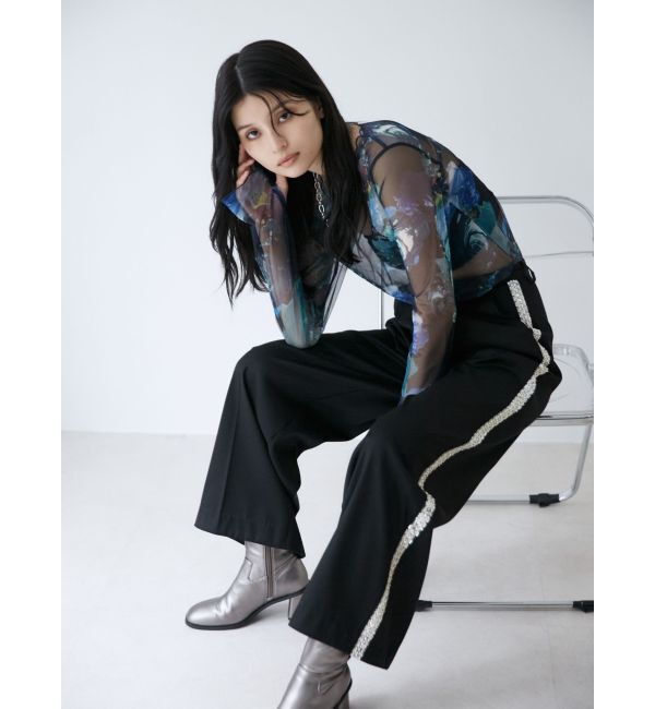 MURUA「ペイントチュールトップス【WEB限定】」|Tシャツ・カットソー|