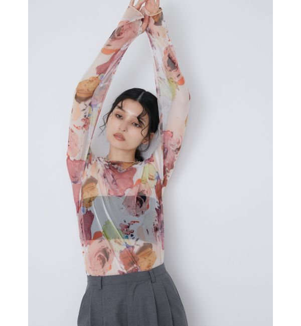 MURUA「ペイントチュールトップス【WEB限定】」|Tシャツ・カットソー|