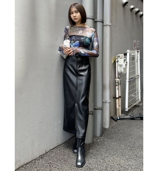 MURUA「ペイントチュールトップス【WEB限定】」|Tシャツ・カットソー|