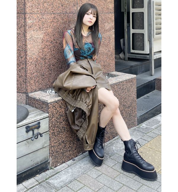 MURUA「ペイントチュールトップス【WEB限定】」|Tシャツ・カットソー|