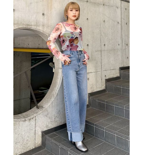 MURUA「ペイントチュールトップス【WEB限定】」|Tシャツ・カットソー|