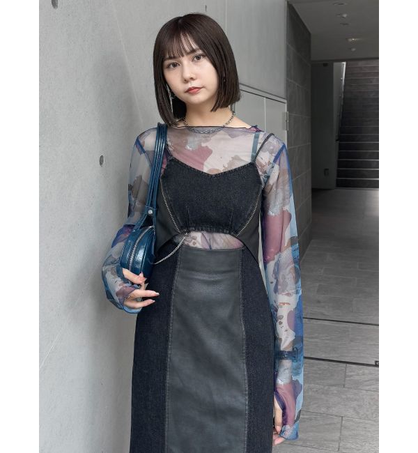 MURUA「ペイントチュールトップス【WEB限定】」|Tシャツ・カットソー|