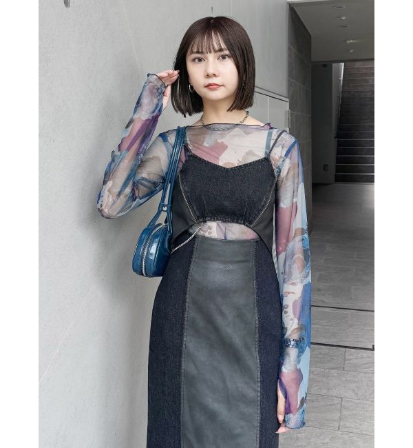 MURUA「ペイントチュールトップス【WEB限定】」|Tシャツ・カットソー|