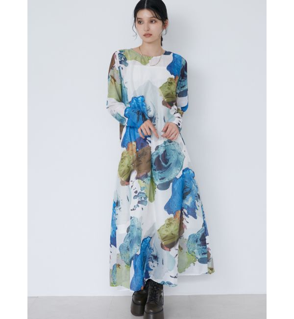 MURUA「ペイントシアーワンピース【WEB限定】」|ワンピース|ホワイト